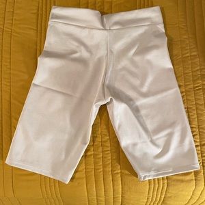 White Spandex Biker Shorts